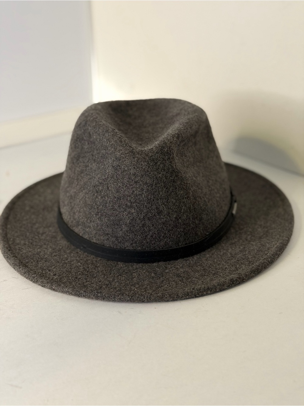 Stetson Explorer Charcoal Grey Crushable Wool Felt Fedora Hat Men’s Size XL